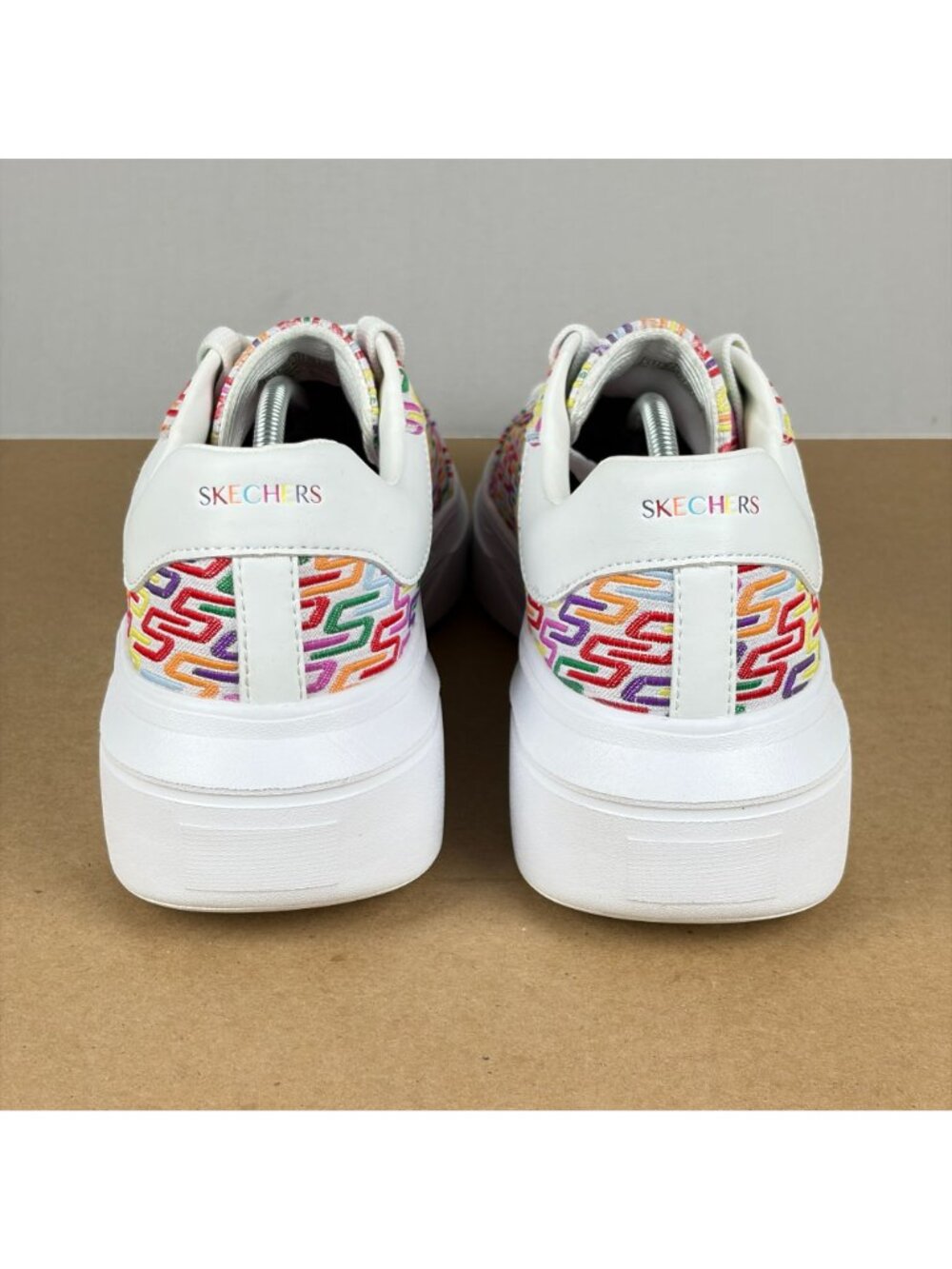 Skechers Cordova Classic Logo Print Athletic Shoes Womens 11 White Multicolor - Picture 4 of 10